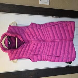 Lands' End Women's Pink Quilted Puffer Vest XS